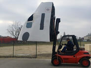 Real cockpit, separated from the fuselage